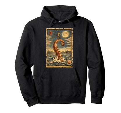 Photographer Japanese Octopus Hoodie - Casual Everyday Wear Men Women - T-Shirt, Sweatshirt, Hoodie