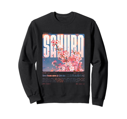 Japanese Sakura Cherry Blossom Sweatshirt - Aesthetic Graphic Unisex - T-Shirt, Sweatshirt, Hoodie