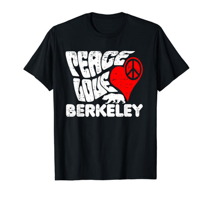Berkeley California Peace Love Shirts T-Shirt - Graphic Print for Adults - T-Shirt, Sweatshirt, Hoodie