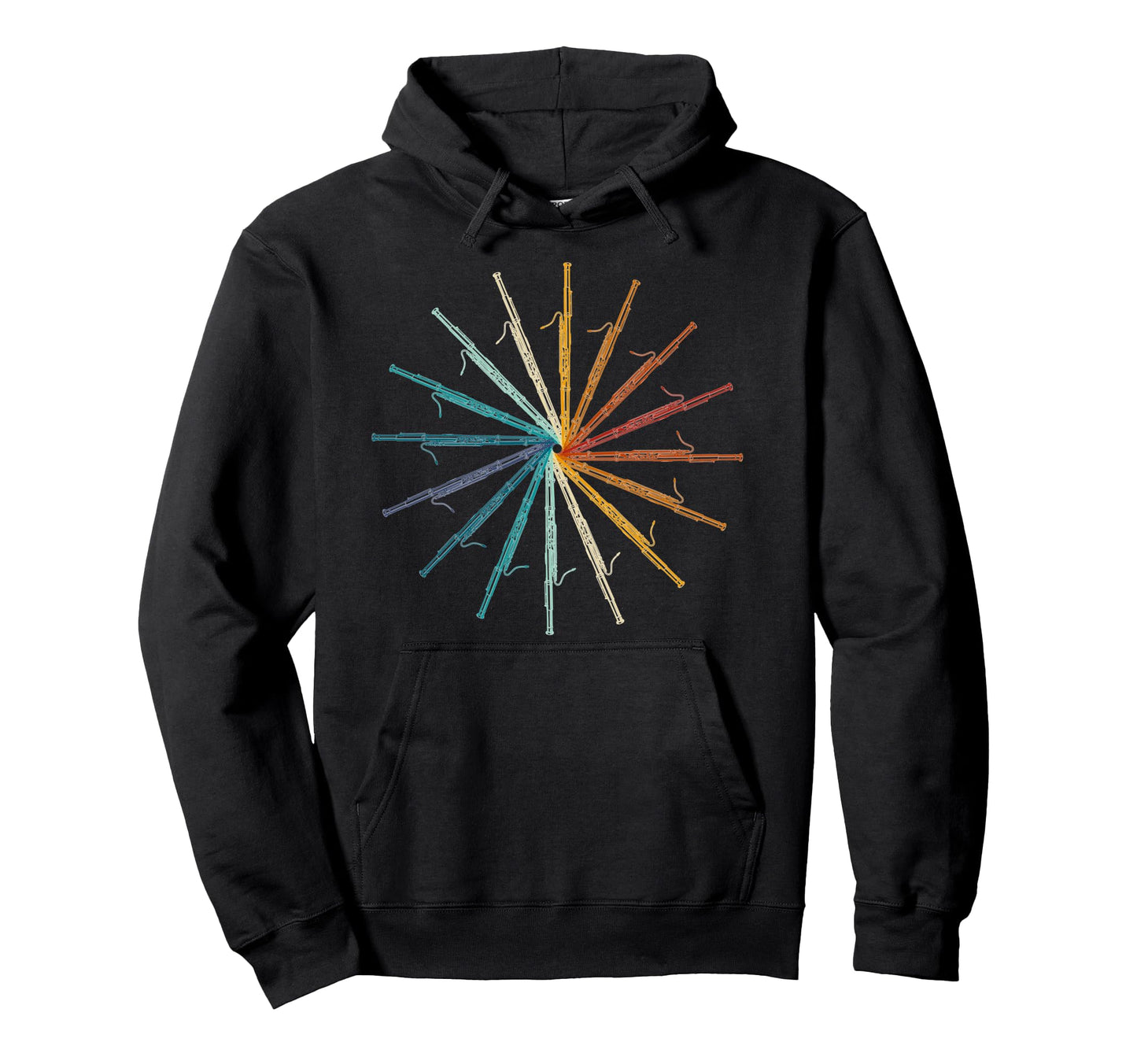 Funny Bassoon Rainbow Bassoon Player Hoodie - Graphic Print Unisex - T-Shirt, Sweatshirt, Hoodie