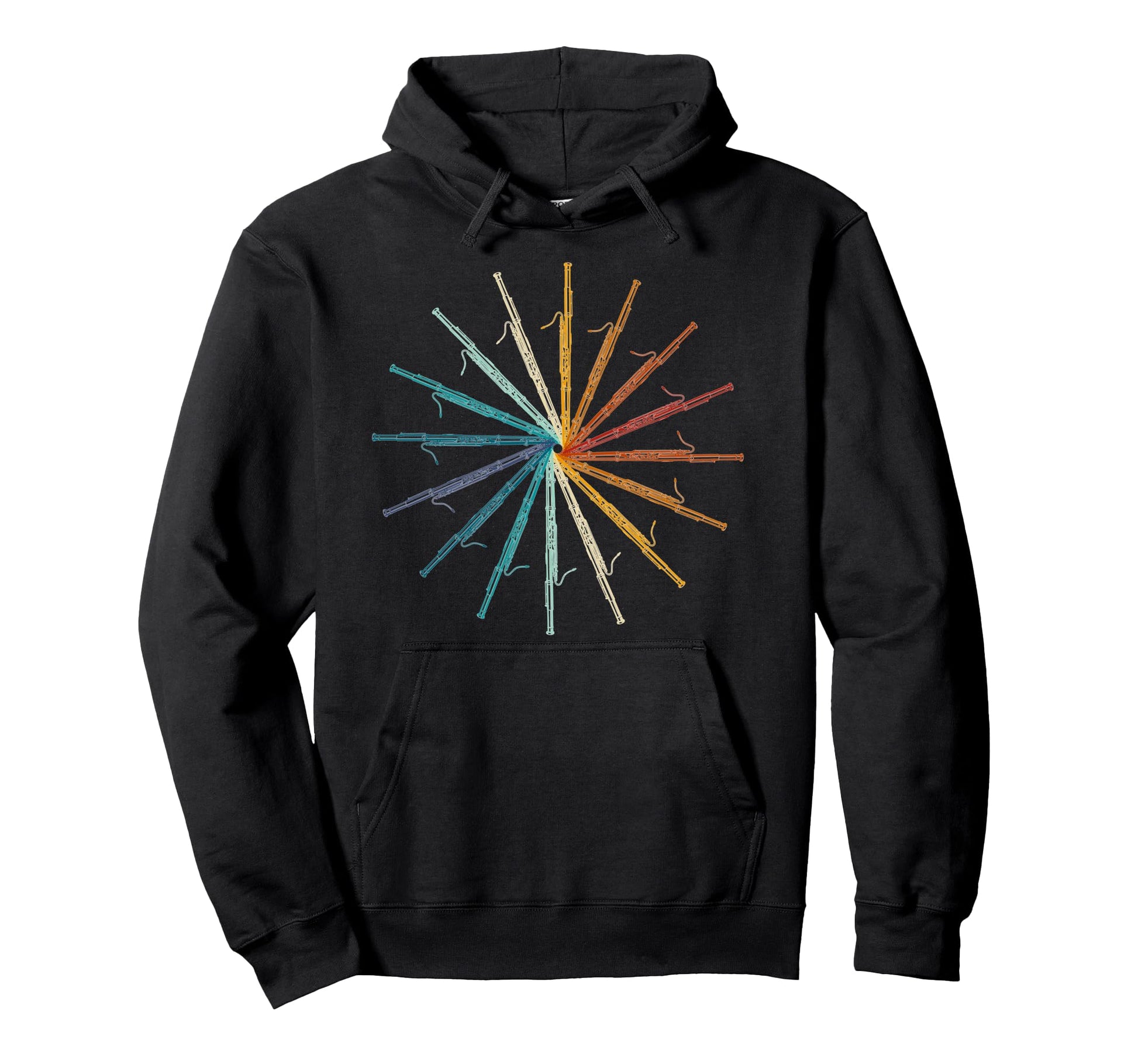 Funny Bassoon Rainbow Bassoon Player Hoodie - Graphic Print Unisex - T-Shirt, Sweatshirt, Hoodie