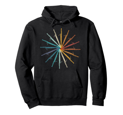 Funny Bassoon Rainbow Bassoon Player Hoodie - Graphic Print Unisex - T-Shirt, Sweatshirt, Hoodie