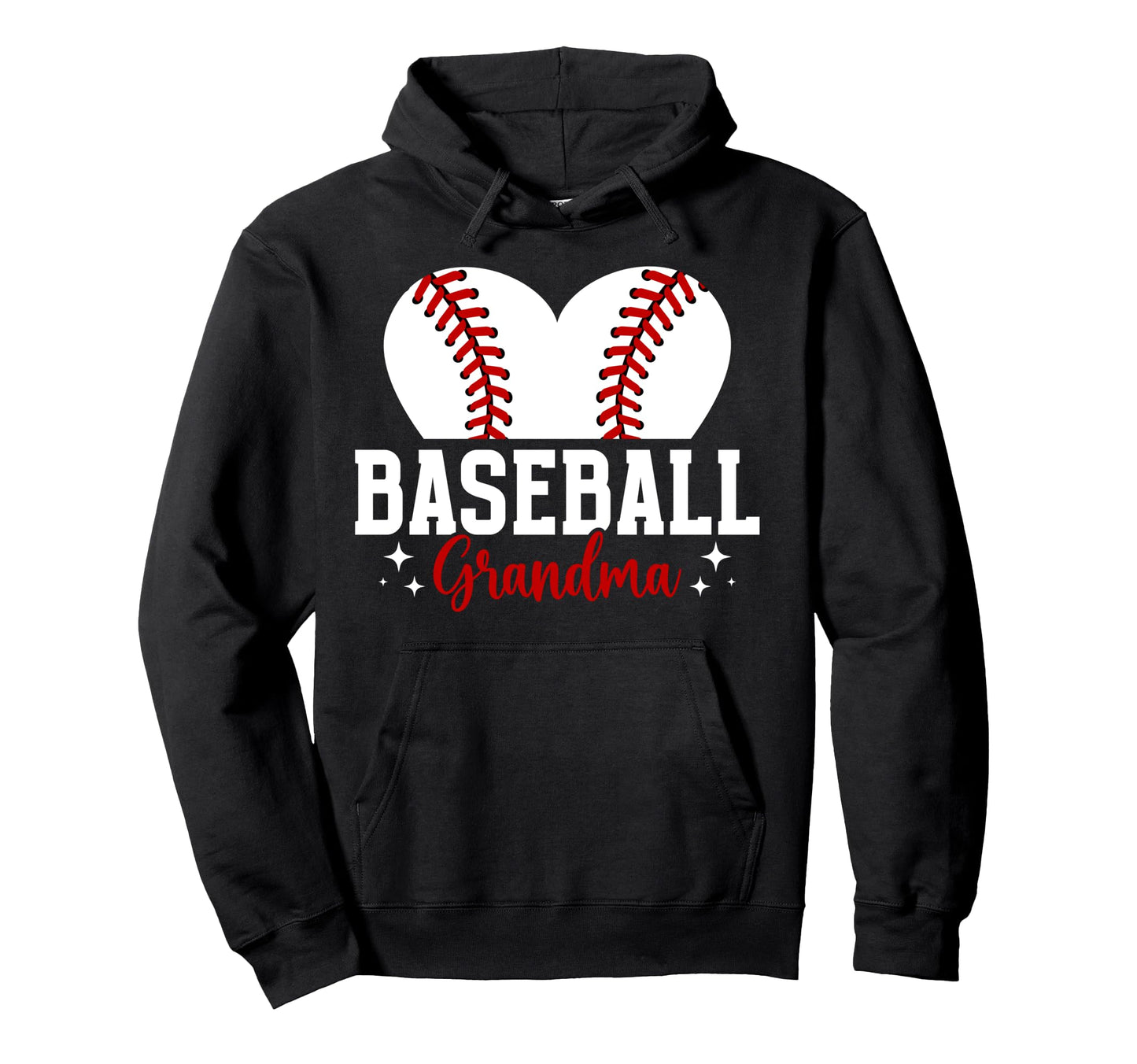 Baseball Grandma Baseball Player Hoodie - Graphic Print Men Women - T-Shirt, Sweatshirt, Hoodie