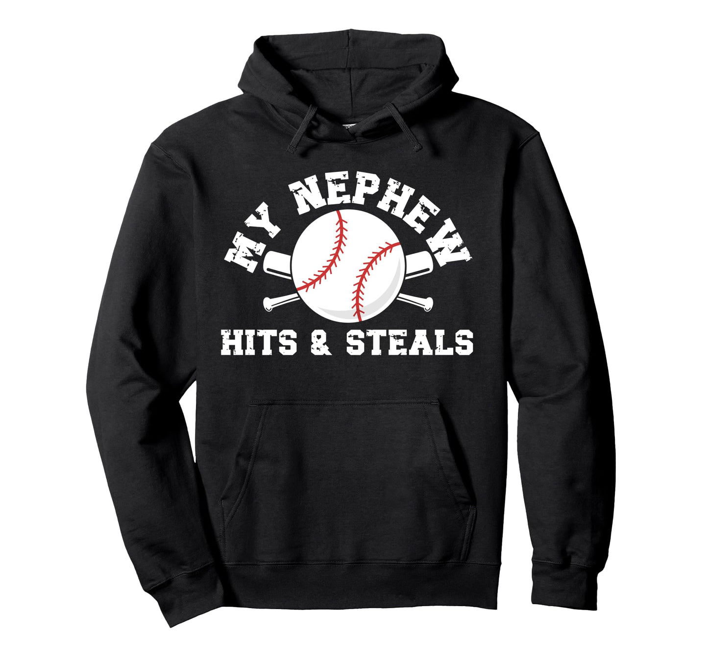 My Nephew Baseball Uncle Baseball Hoodie - Novelty Apparel for Adults - T-Shirt, Sweatshirt, Hoodie