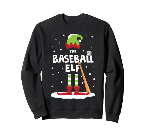 Snowy Baseball Elf Matching Sweatshirt - Fun Novelty Design Men Women - T-Shirt, Sweatshirt, Hoodie