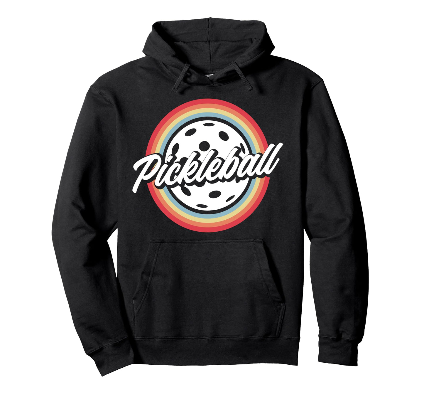 Pickleball Rainbow Sport Enthusiasts Hoodie - Custom Art Print for Adults - T-Shirt, Sweatshirt, Hoodie