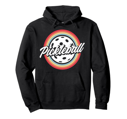 Pickleball Rainbow Sport Enthusiasts Hoodie - Custom Art Print for Adults - T-Shirt, Sweatshirt, Hoodie