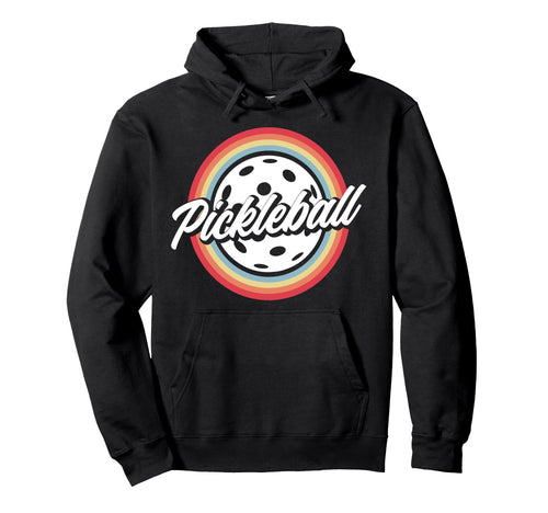 Pickleball Rainbow Sport Enthusiasts Hoodie - Custom Art Print for Adults - T-Shirt, Sweatshirt, Hoodie
