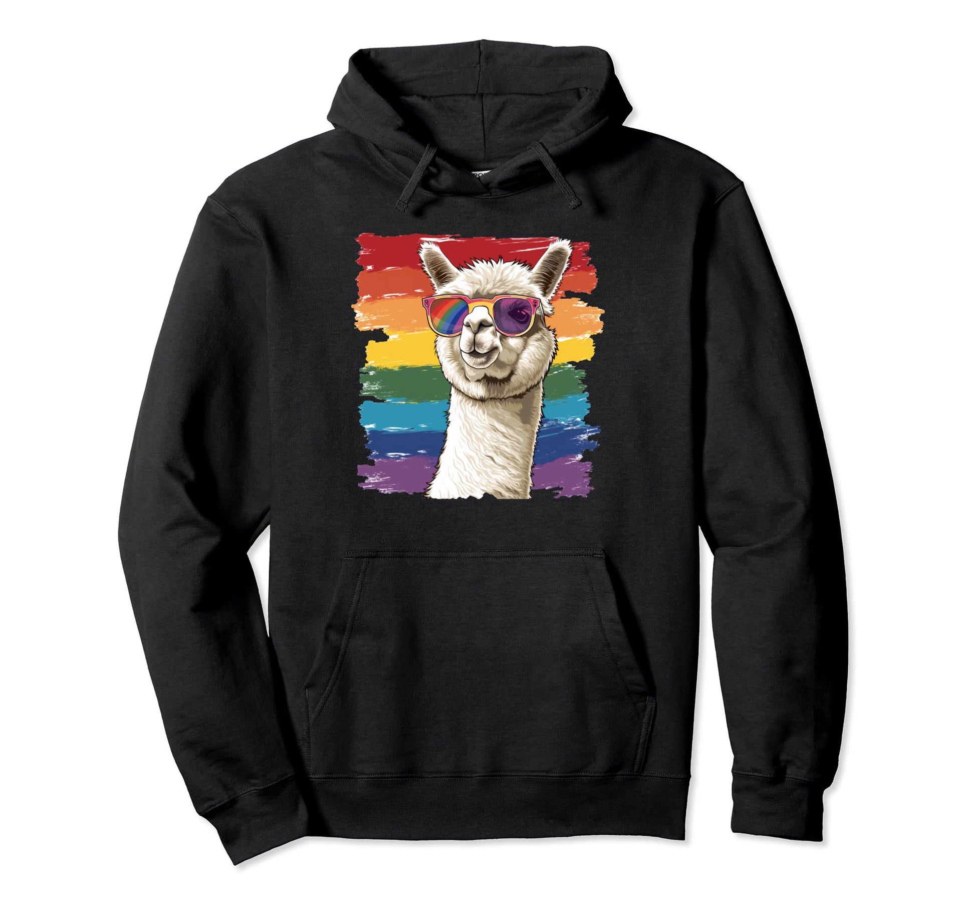 Funny Alpaca Sunglasses Pride Summer Hoodie - Aesthetic Graphic Unisex - T-Shirt, Sweatshirt, Hoodie