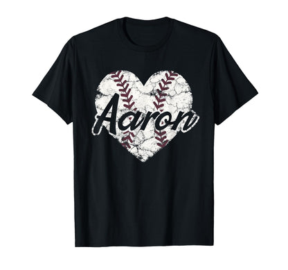 Aaron Baseball Personalized Name Mom T-Shirt - Novelty Apparel for Adults - T-Shirt, Sweatshirt, Hoodie