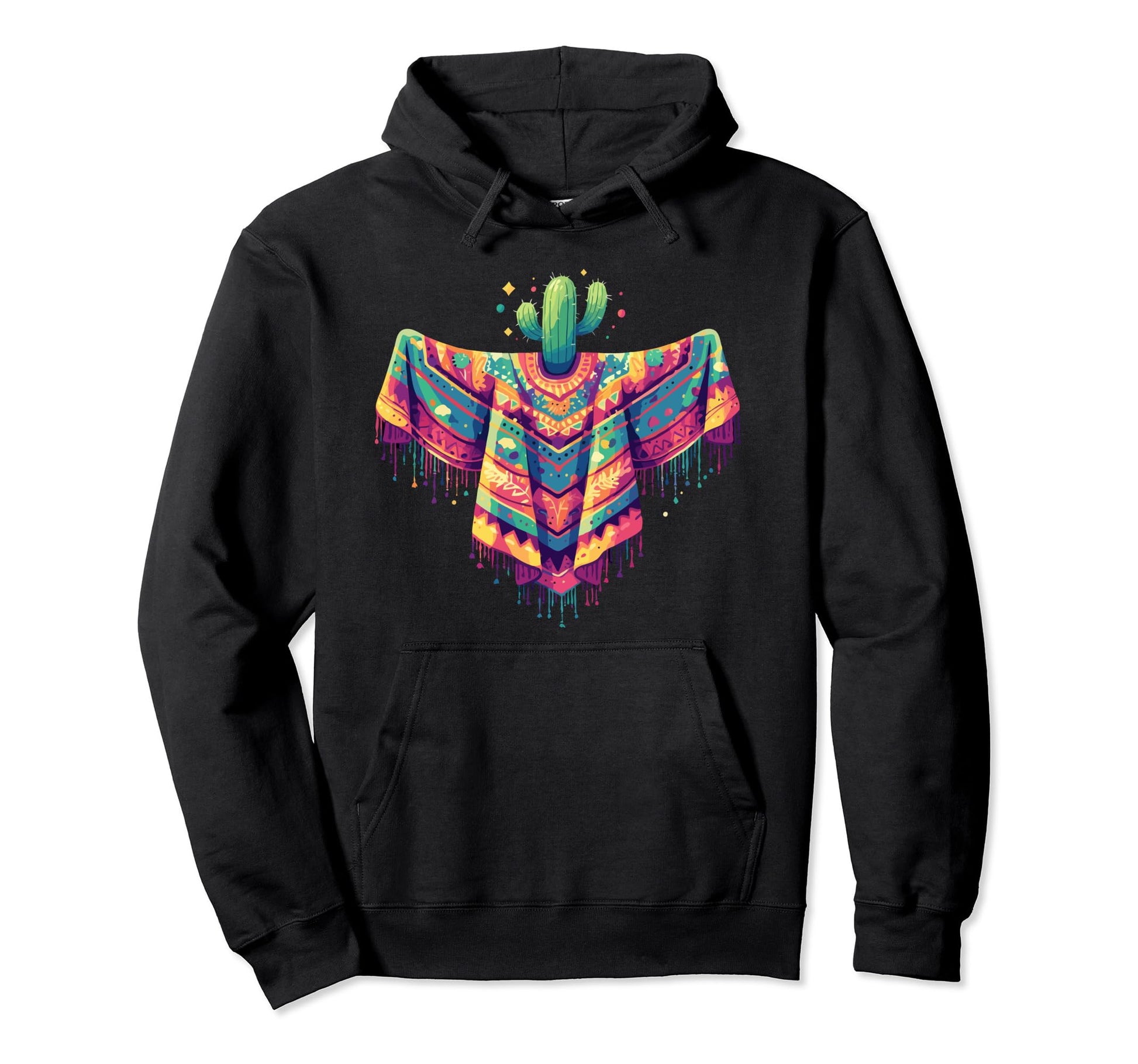 Cactus Serape Succulent Plant Cacti Hoodie - Minimalist Print for Adults - T-Shirt, Sweatshirt, Hoodie