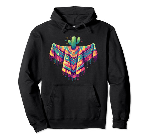 Cactus Serape Succulent Plant Cacti Hoodie - Minimalist Print for Adults - T-Shirt, Sweatshirt, Hoodie