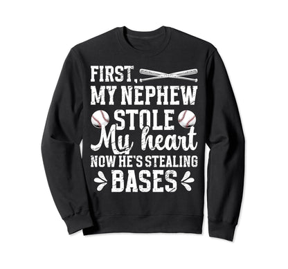 Hes Stealling Bases Baseball Aunt Sweatshirt - Custom Art Print Unisex - T-Shirt, Sweatshirt, Hoodie