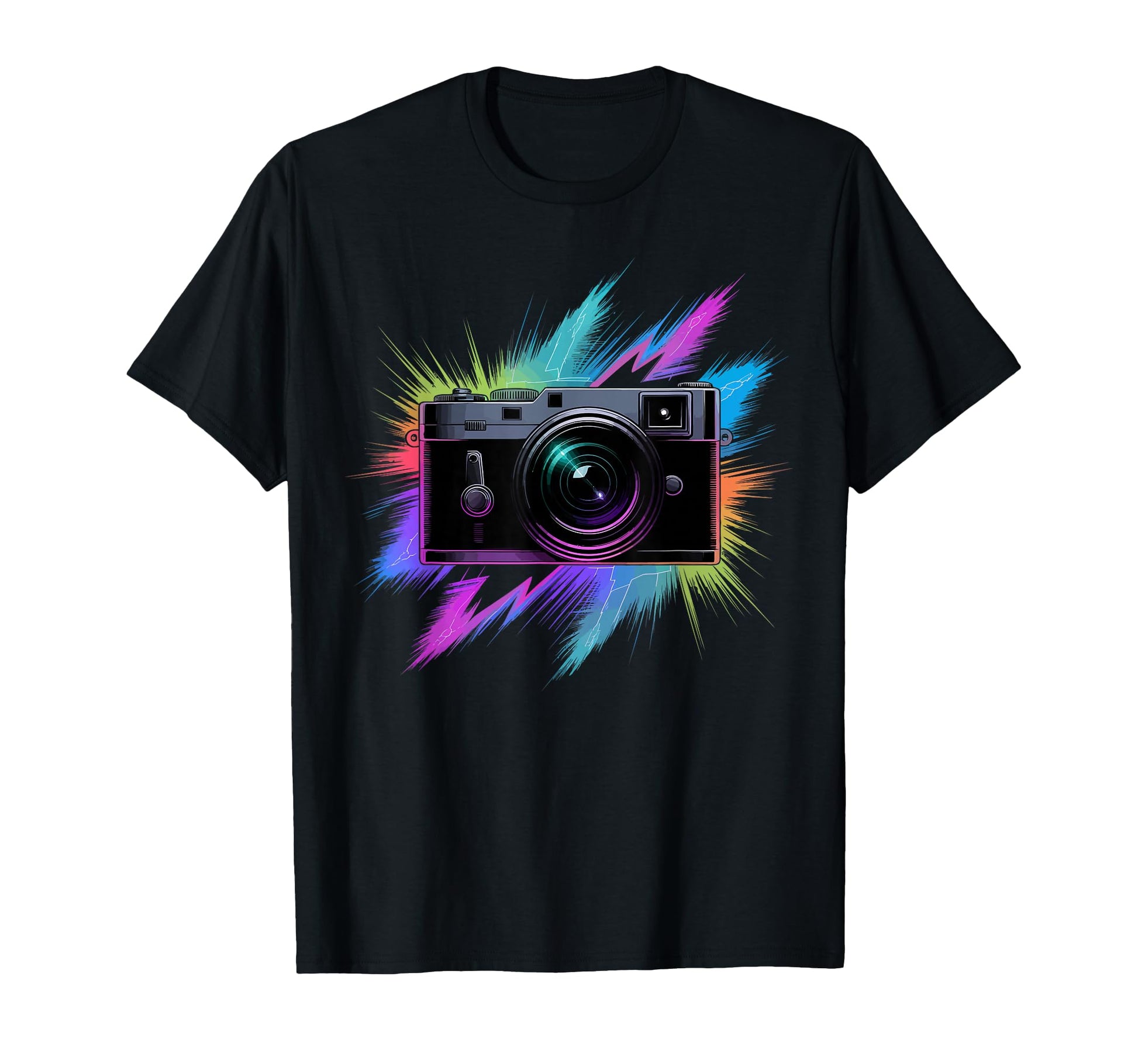Colorful Camera Electric Photography Camera T-Shirt - Trendy Graphic Unisex - T-Shirt, Sweatshirt, Hoodie