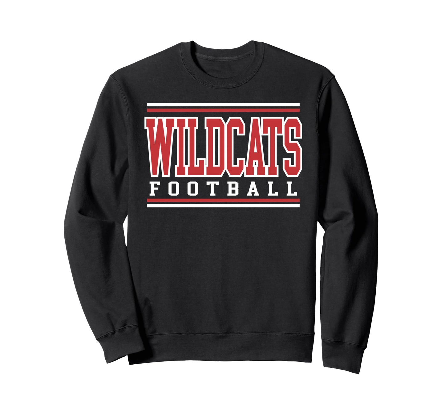 Wildcats Game Day Football Mom Red Sweatshirt - Custom Art Print Unisex - T-Shirt, Sweatshirt, Hoodie