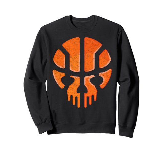 Basketball Ball Skull Basketball Sweatshirt - Trendy Graphic Men Women - T-Shirt, Sweatshirt, Hoodie