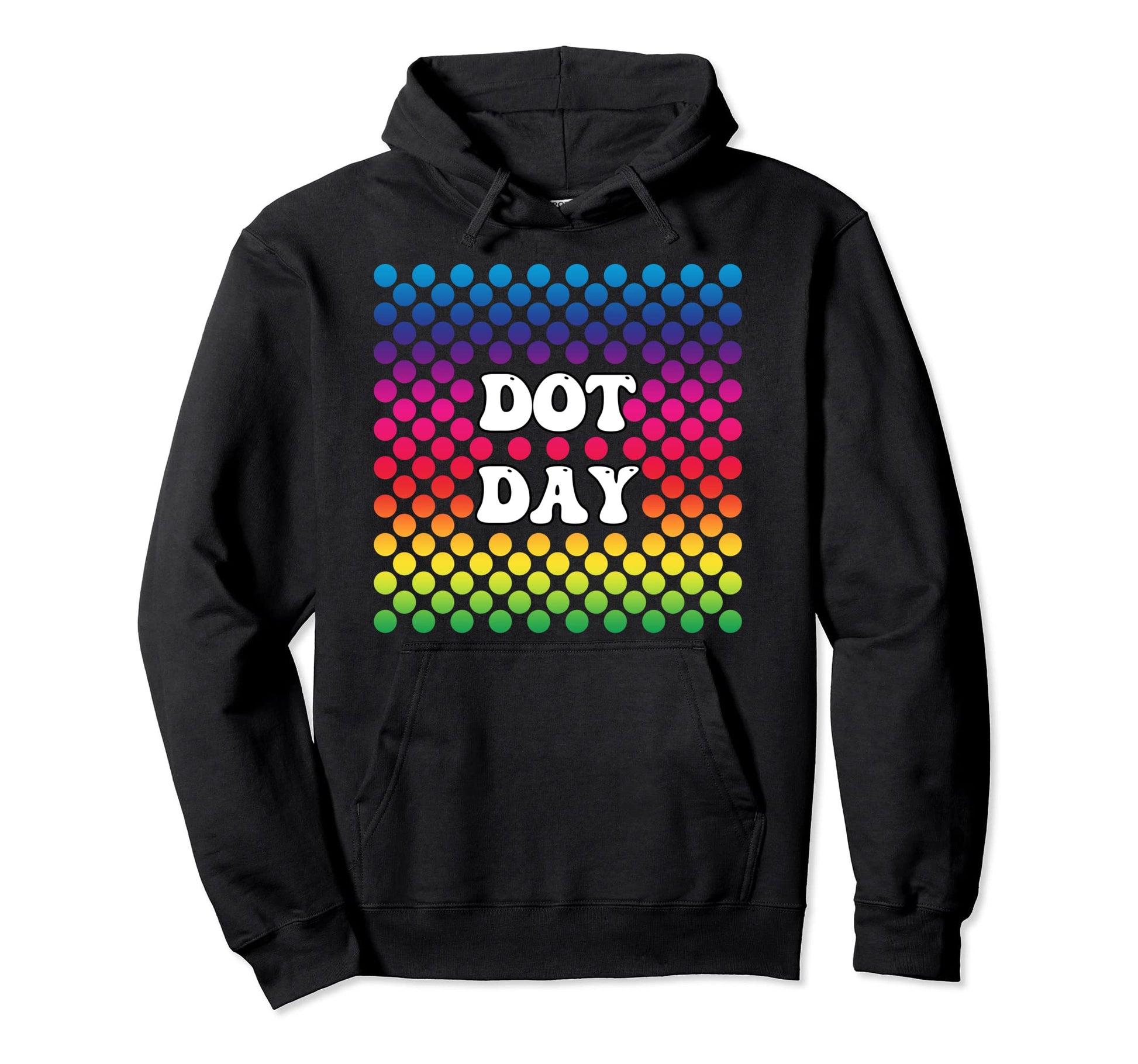 Dot Day 70S Groove Rainbow Hoodie - Minimalist Print Men Women - T-Shirt, Sweatshirt, Hoodie