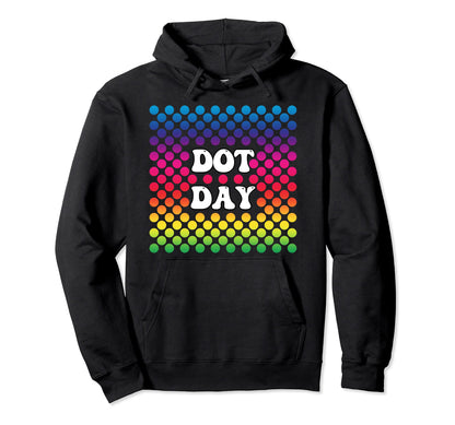 Dot Day 70S Groove Rainbow Hoodie - Minimalist Print Men Women - T-Shirt, Sweatshirt, Hoodie