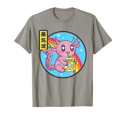 Axolotl Banana Milk Carton Kawaii T-Shirt - Minimalist Print Unisex - T-Shirt, Sweatshirt, Hoodie
