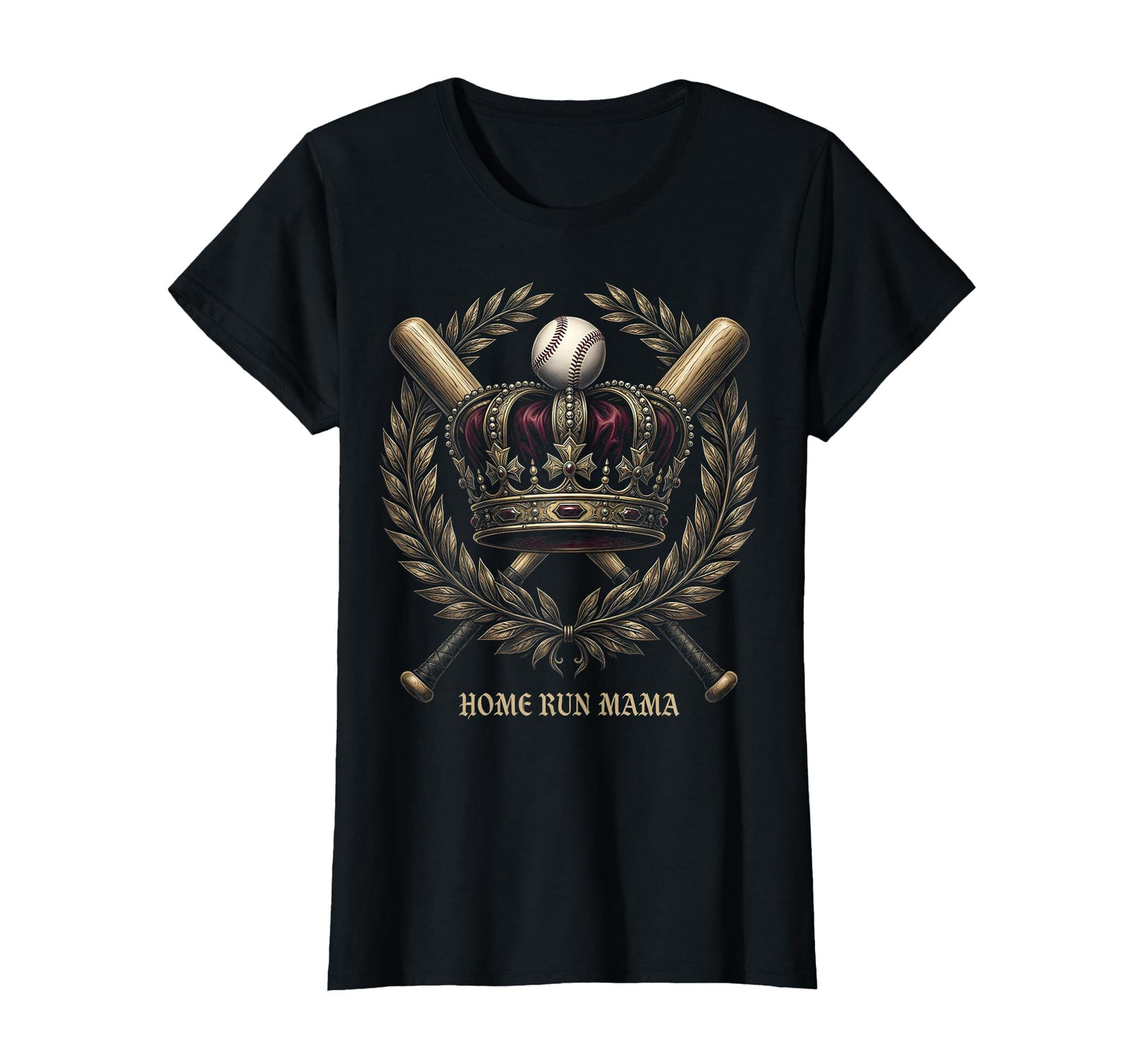 Home Run Mama Baseball Mom T-Shirt - Custom Art Print for Adults - T-Shirt, Sweatshirt, Hoodie