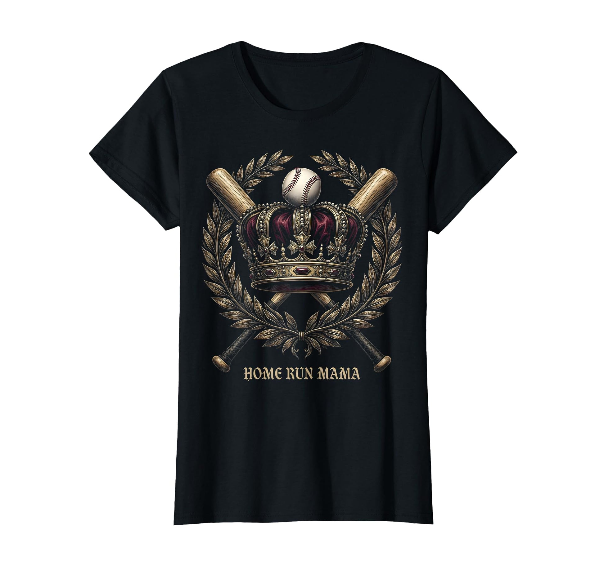Home Run Mama Baseball Mom T-Shirt - Custom Art Print for Adults - T-Shirt, Sweatshirt, Hoodie