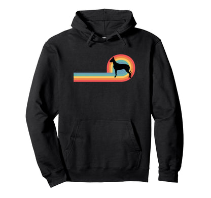 Great Dane 70S Rainbow Dog Dad Mom Hoodie - Minimalist Print Men Women - T-Shirt, Sweatshirt, Hoodie