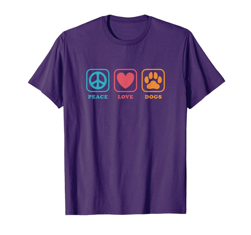 Peace Love Dogs Dog Owner T-Shirt - Unique Graphic Unisex - T-Shirt, Sweatshirt, Hoodie