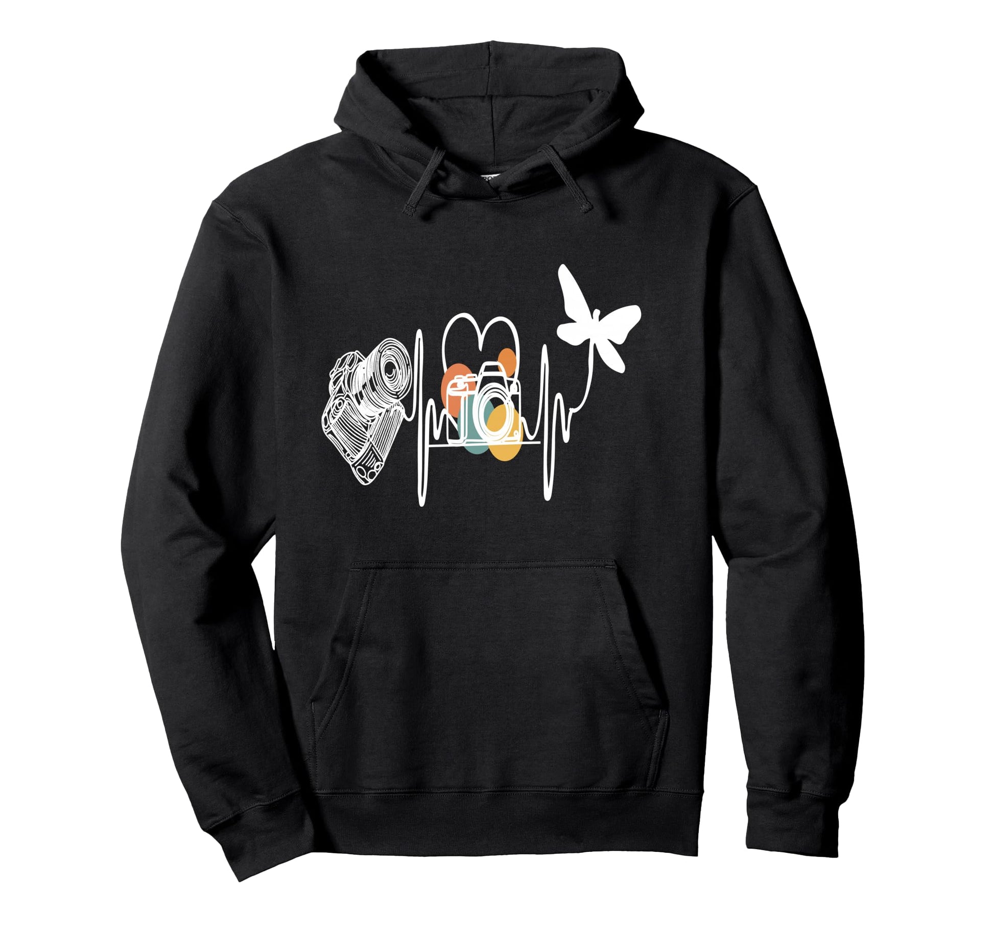 Womens Funny Camera Heartbeat Hoodie - Streetwear Style Men Women - T-Shirt, Sweatshirt, Hoodie