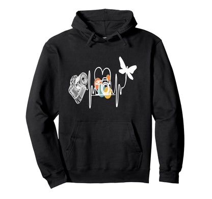 Womens Funny Camera Heartbeat Hoodie - Streetwear Style Men Women - T-Shirt, Sweatshirt, Hoodie