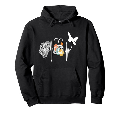 Womens Funny Camera Heartbeat Hoodie - Streetwear Style Men Women - T-Shirt, Sweatshirt, Hoodie