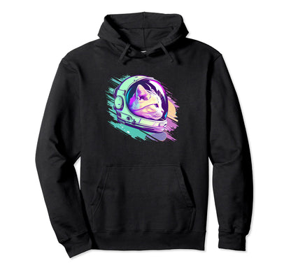 Aesthetic Vaporwave Space Cat 80S 90S Hoodie - Graphic Print Unisex - T-Shirt, Sweatshirt, Hoodie