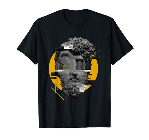 Glitch Statue Vaporwave Aesthetic Art T-Shirt - Casual Everyday Wear Unisex - T-Shirt, Sweatshirt, Hoodie