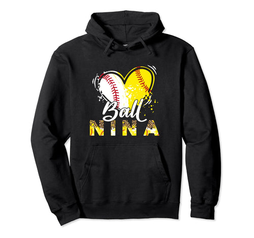 Nina Both Baseball Softball Sport Hoodie - Graphic Print Men Women - T-Shirt, Sweatshirt, Hoodie