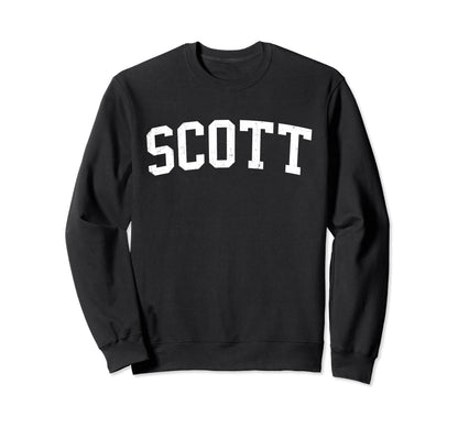 Scott La Distressed White Varsity Sweatshirt - Aesthetic Graphic Unisex - T-Shirt, Sweatshirt, Hoodie