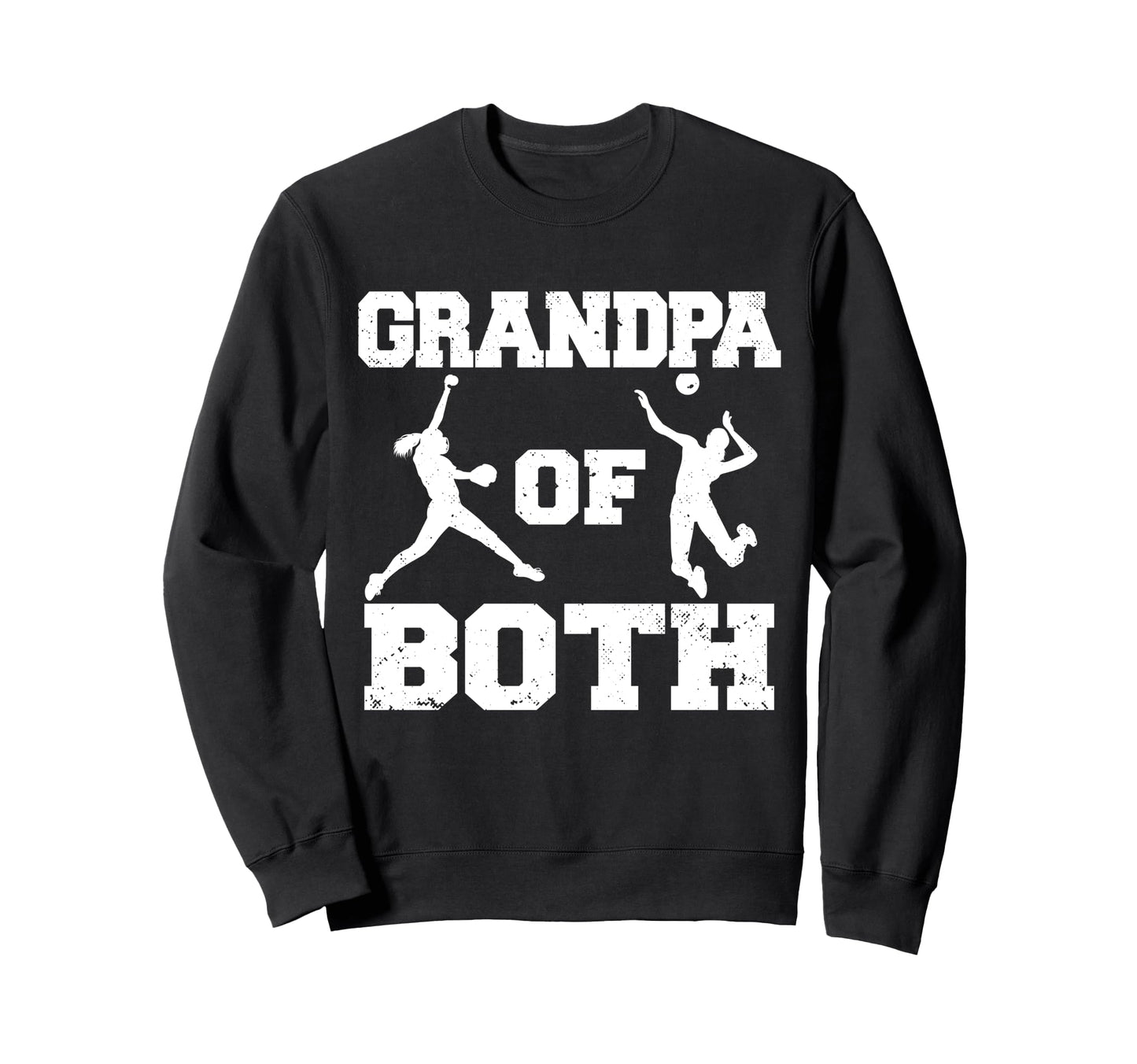 Grandpa Both Funny Softball Sweatshirt - Custom Art Print Men Women - T-Shirt, Sweatshirt, Hoodie