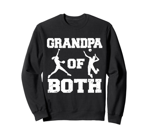 Grandpa Both Funny Softball Sweatshirt - Custom Art Print Men Women - T-Shirt, Sweatshirt, Hoodie