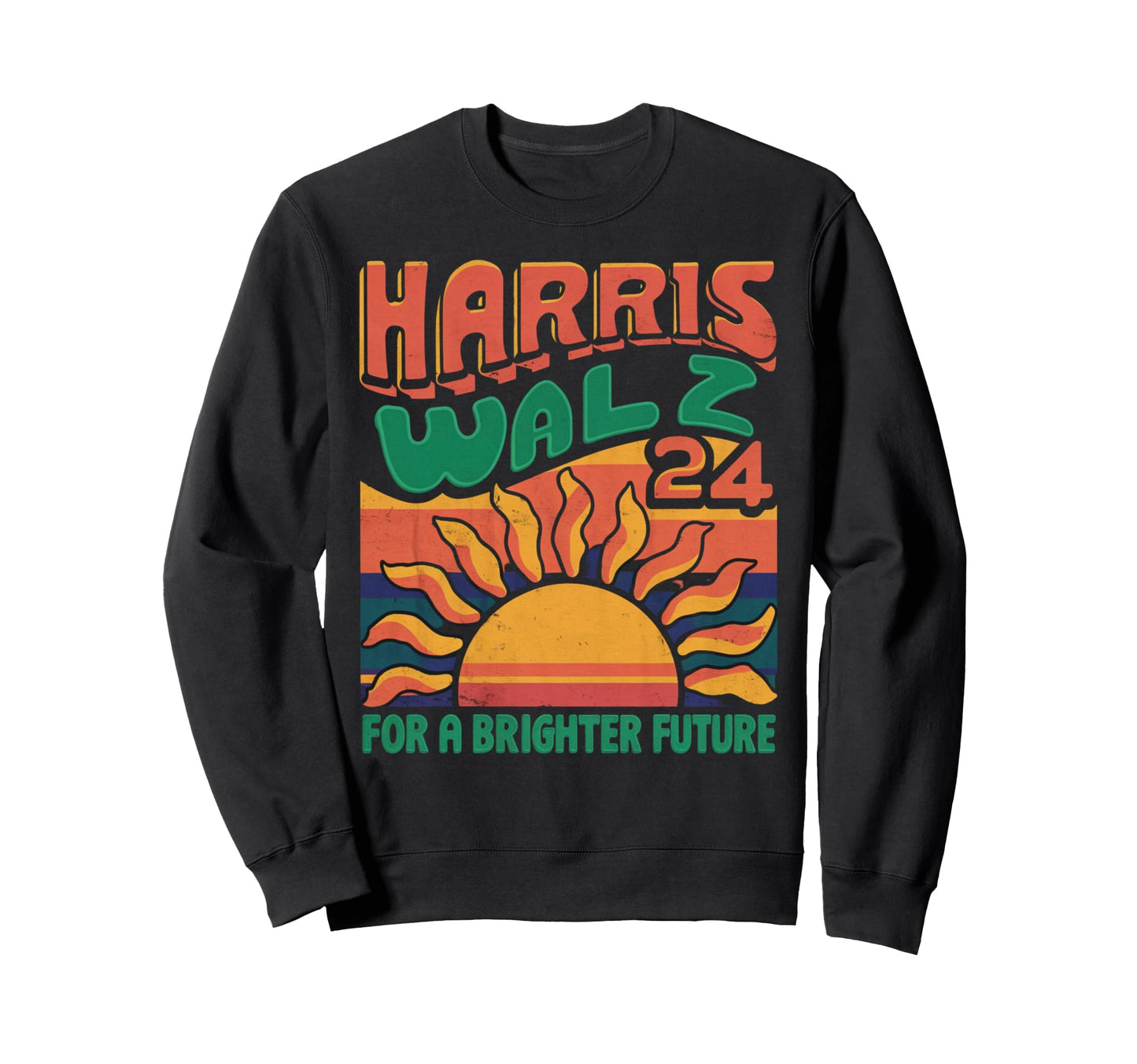 Harris Walz Boho Kamala 2024 Sweatshirt - Aesthetic Graphic Men Women - T-Shirt, Sweatshirt, Hoodie