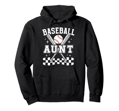 Baseball Aunt Baseball Player Auntie Hoodie - Unique Graphic Men Women - T-Shirt, Sweatshirt, Hoodie