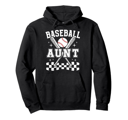 Baseball Aunt Baseball Player Auntie Hoodie - Unique Graphic Men Women - T-Shirt, Sweatshirt, Hoodie