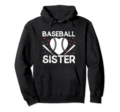 Baseball Sister Baseball Hoodie - Aesthetic Graphic Men Women - T-Shirt, Sweatshirt, Hoodie