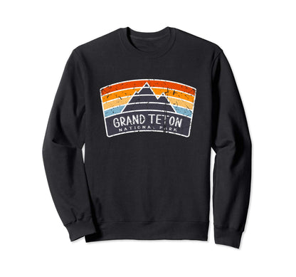 Grand Teton National Park Art Sweatshirt - Fun Novelty Design for Adults - T-Shirt, Sweatshirt, Hoodie