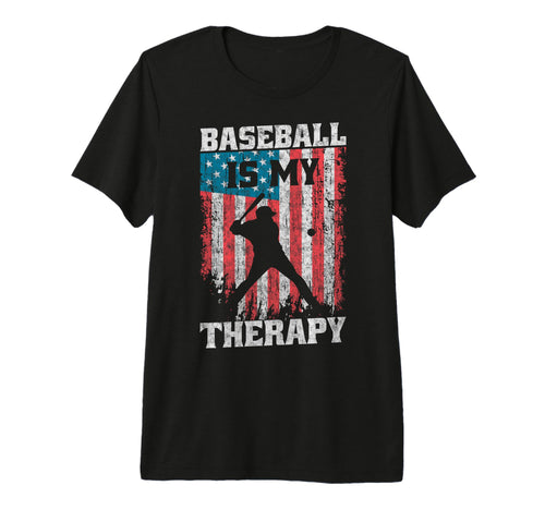 Baseball Us Flag Baseball Is My T-Shirt - Casual Everyday Wear Unisex - T-Shirt, Sweatshirt, Hoodie