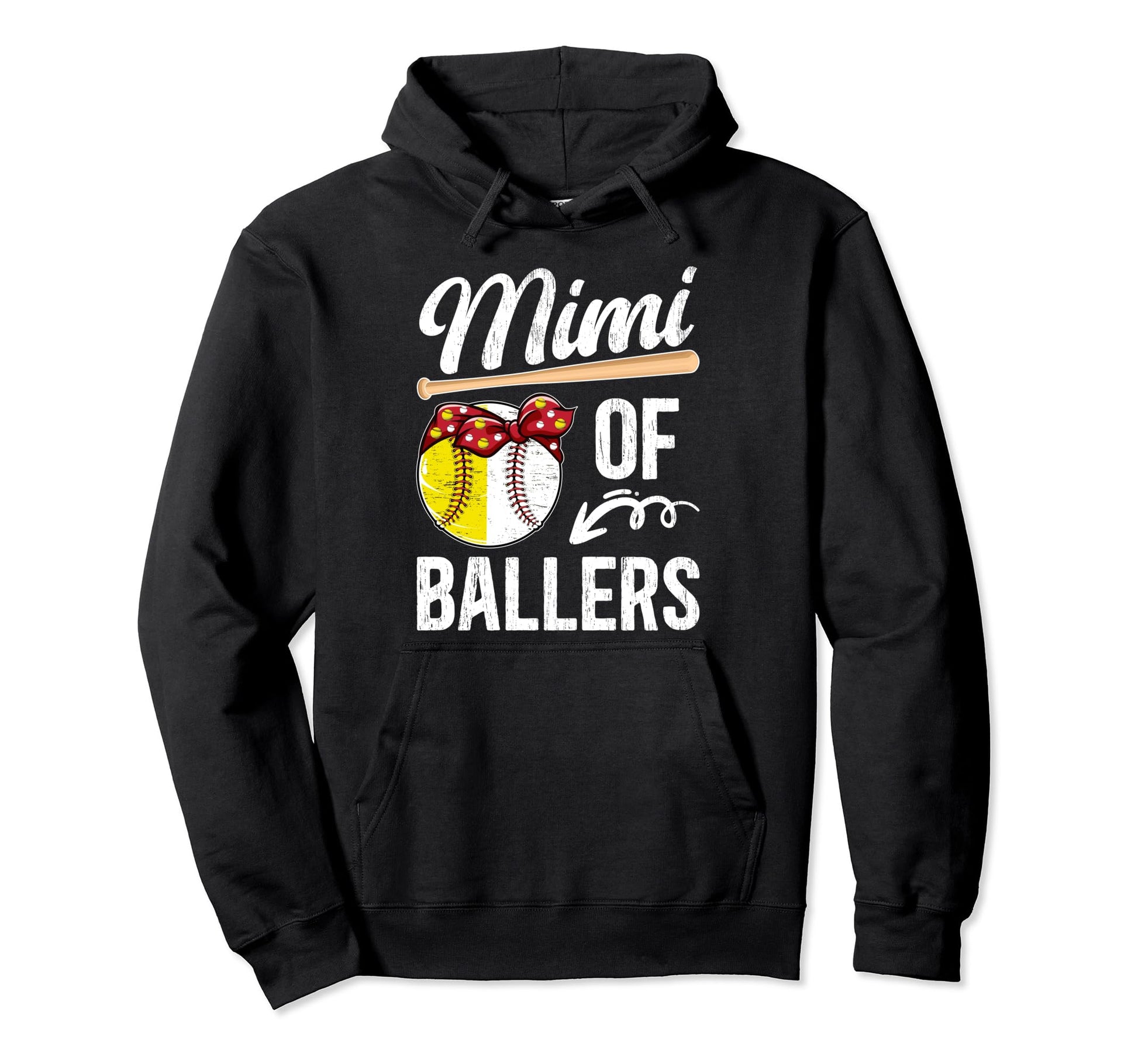 Mimi Ballers Baseball Softball Mimi Hoodie - Novelty Apparel for Adults - T-Shirt, Sweatshirt, Hoodie