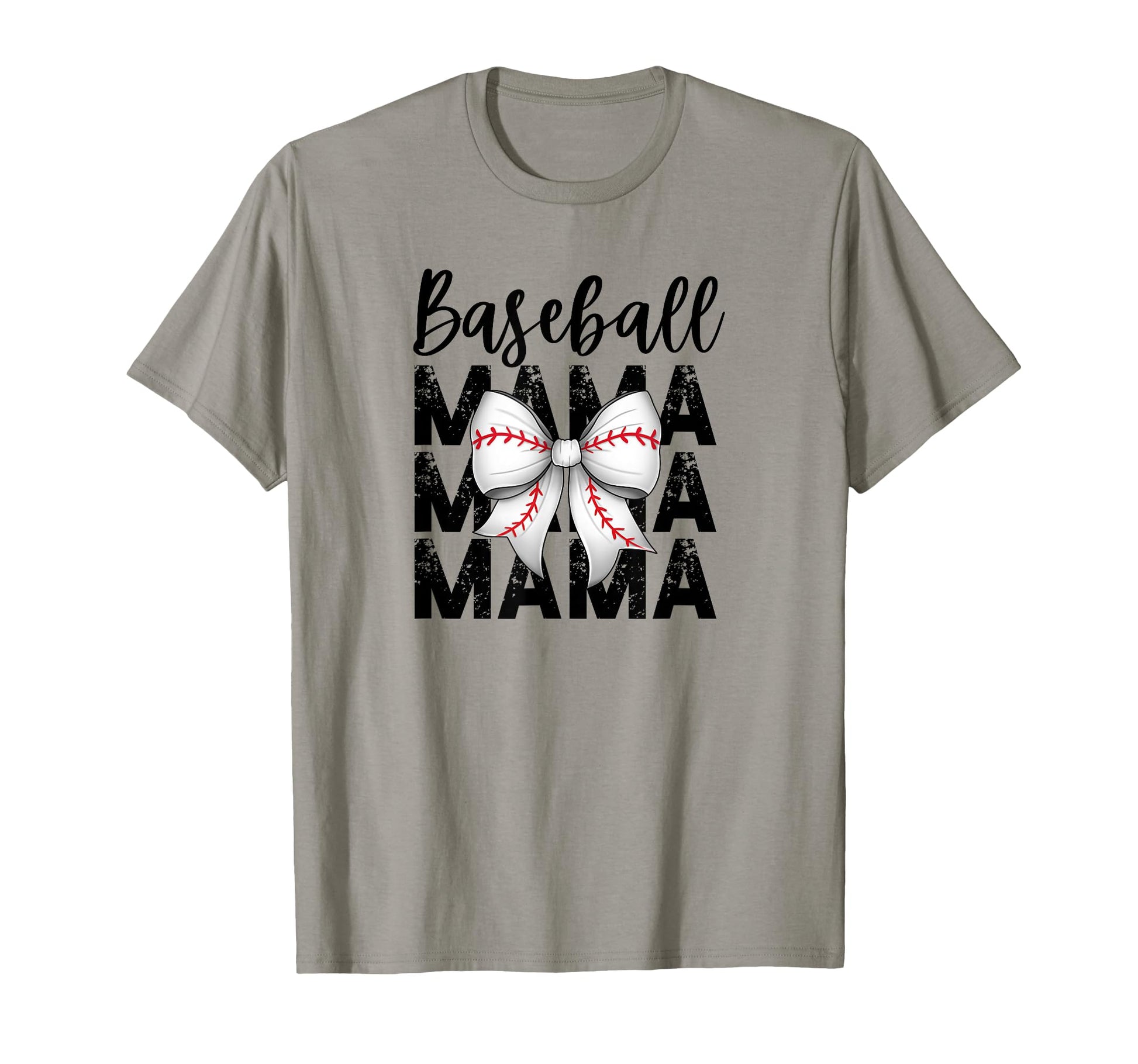 Baseball Bow Red Detail T-Shirt - Graphic Print Men Women - T-Shirt, Sweatshirt, Hoodie
