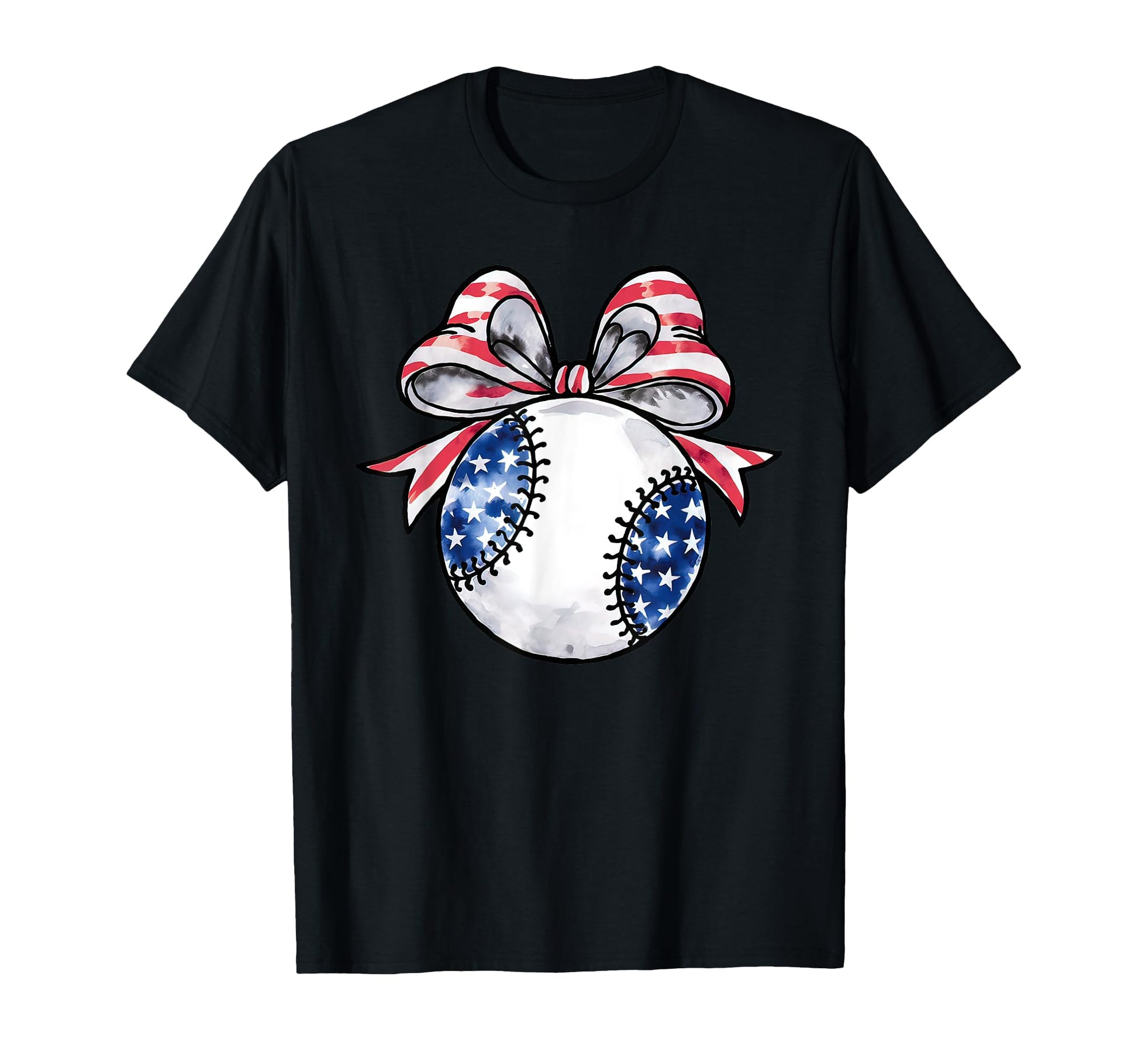 Usa American Flag Coquette Bow T-Shirt - Fun Novelty Design for Adults - T-Shirt, Sweatshirt, Hoodie