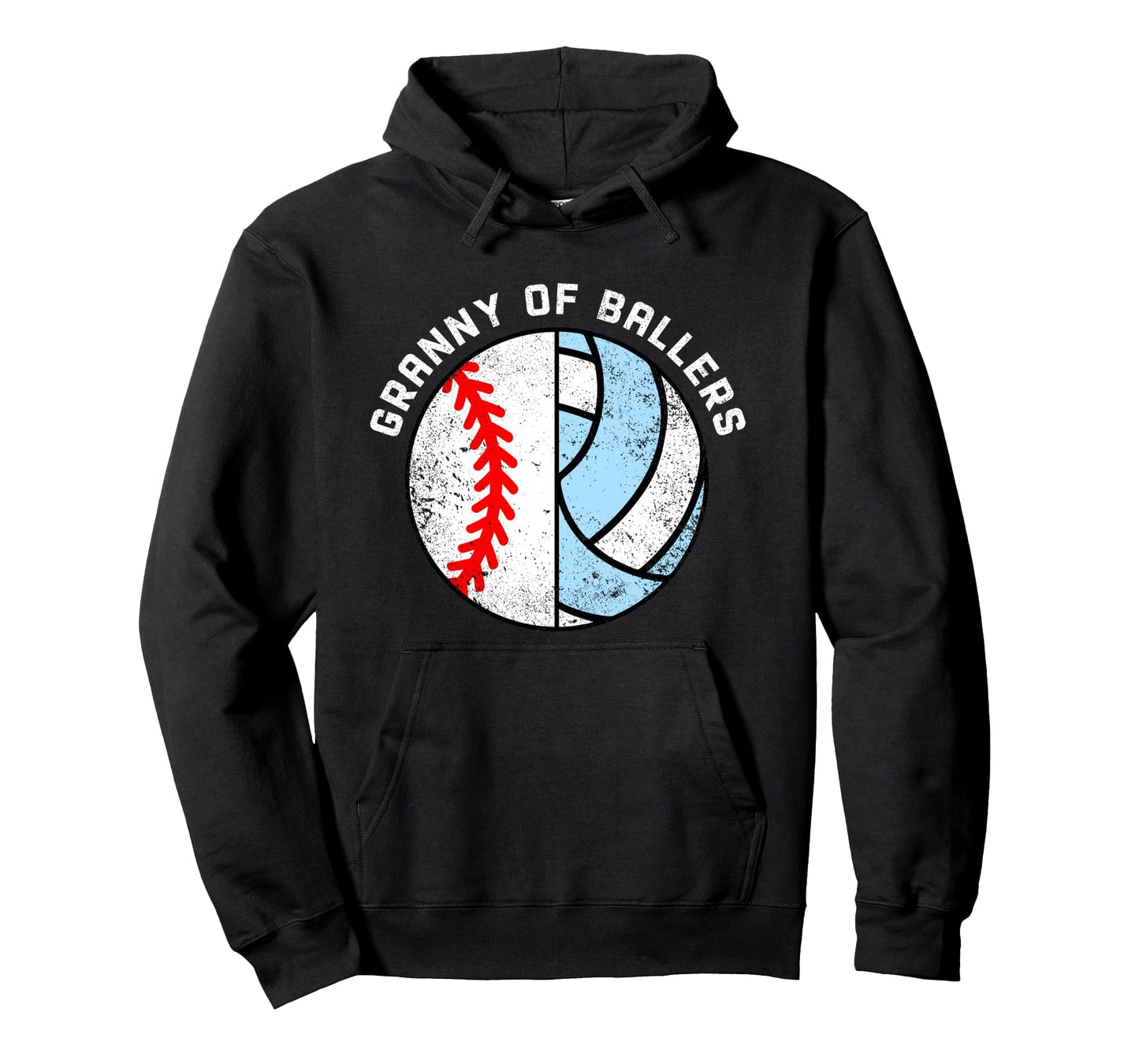 Granny Ballers Funny Baseball Hoodie - Trendy Graphic for Adults - T-Shirt, Sweatshirt, Hoodie