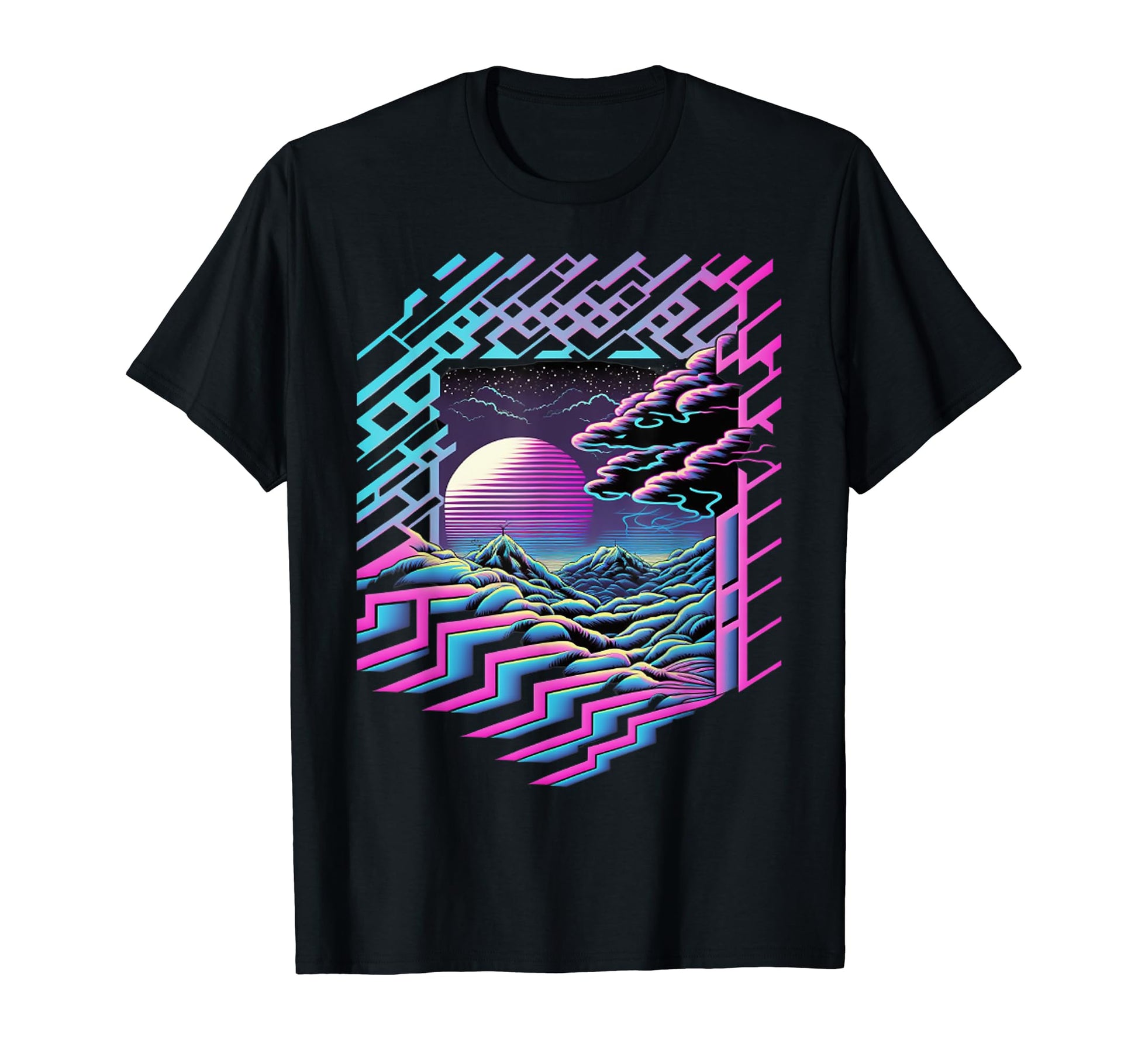 Vaporwave Aesthetics Psychedelic T-Shirt - Aesthetic Graphic for Adults - T-Shirt, Sweatshirt, Hoodie