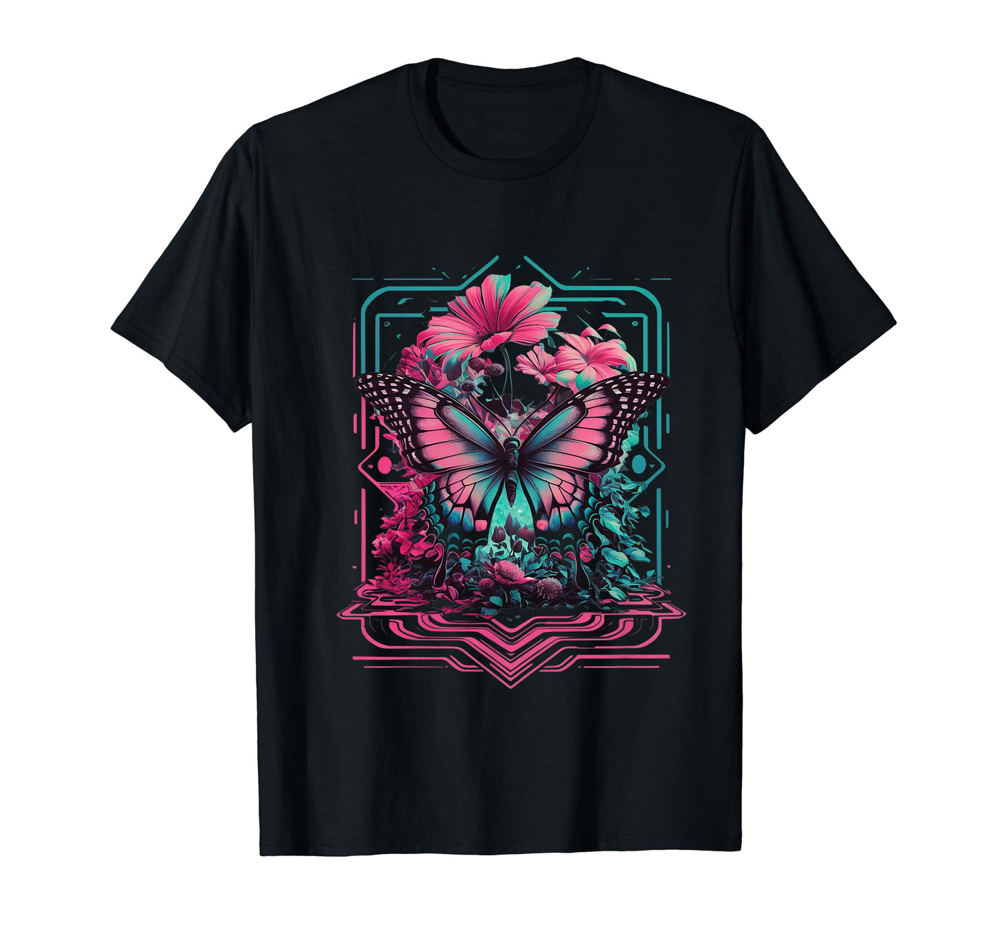 Butterfly Pastel Vaporwave T-Shirt - Fun Novelty Design Men Women - T-Shirt, Sweatshirt, Hoodie