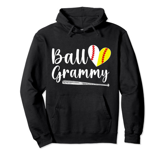 Ball Grammy Softball Baseball Grammy Hoodie - Graphic Print for Adults - T-Shirt, Sweatshirt, Hoodie