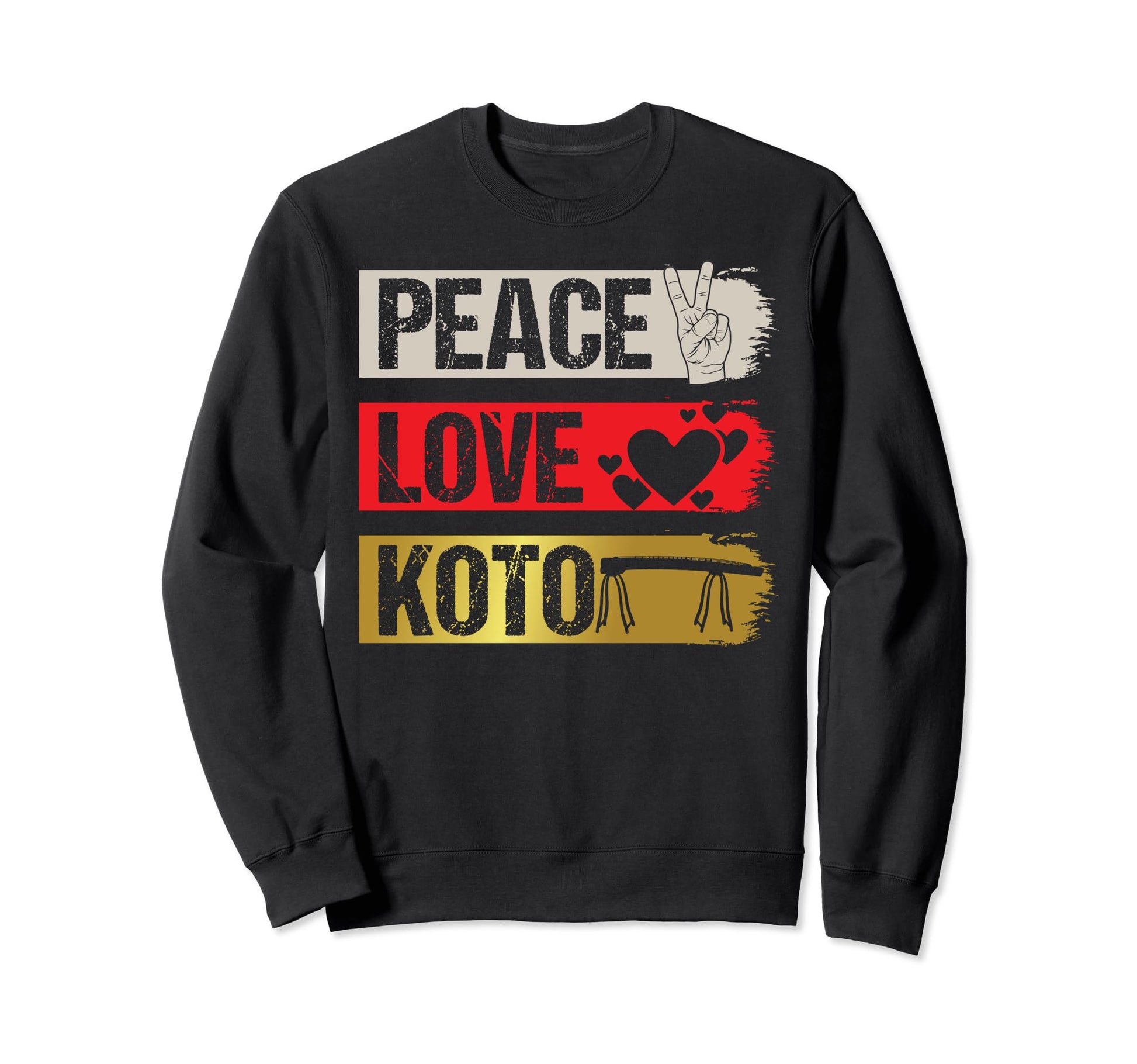 Peace Love Koto Sweatshirt - Casual Everyday Wear Men Women - T-Shirt, Sweatshirt, Hoodie